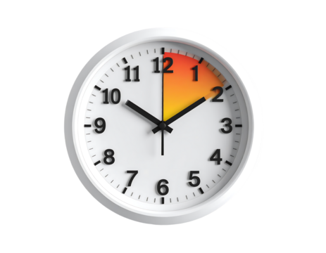Gradient White Clock Face