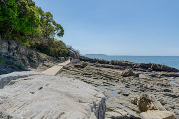 神崎鼻公園の海中遊歩道の風景（佐世保市）