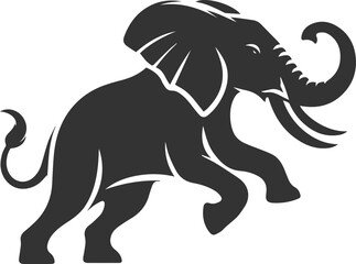 Large animal elephant vector silhouette
