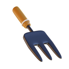 Garden Rake 3D Render Illustration