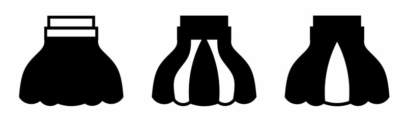 Skirt  icon on white background. Vector logo skirt illustration.
