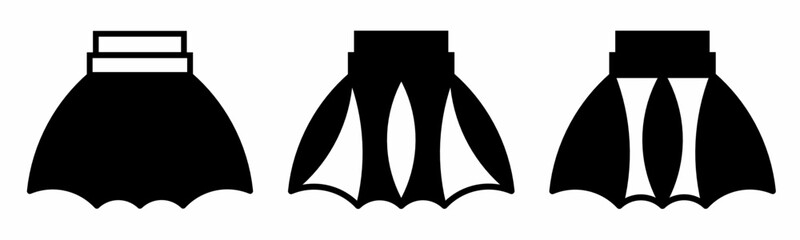 Skirt  icon on white background. Vector logo skirt illustration.