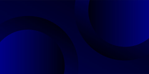 Minimalist banner background, pastel colorful, dark Blue gradations. Circle effect style geometric, abstract background. Vector Illustration