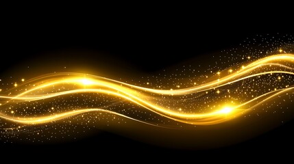 Golden wave abstract background (1)