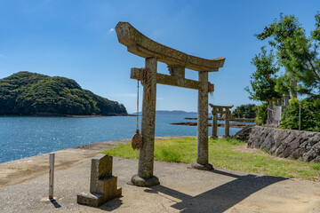 姫神社の鳥居の風景（佐世保市小佐々町）