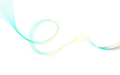 Abstract wave lines pattern dynamic green colorful light flowing isolated on transparent background. Concept of technology, brochure, business, science, modern. Abstract flowing wave lines. Dynamic