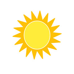 Bright Yellow Sun with Star-like Rays