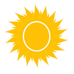 Bright Yellow Sun with Spiky Rays