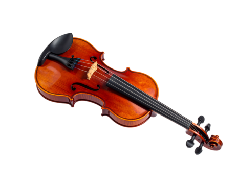 Classic Wooden Violin On Black Background