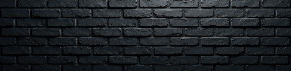 Uniform black brick wall, subtle shadowing Clean, minimalist aesthetic , modern, clean, matte