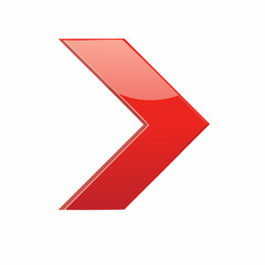 シンプルな赤い矢印→