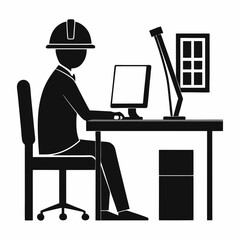 man working on computer