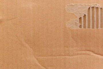tear brown cardboard box texture background, recycle material
