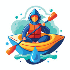Person in Kayak on Water Paddle Boating Adventure