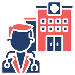 Medical Staff glyph color icon