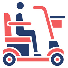 Mobility Aid glyph color icon