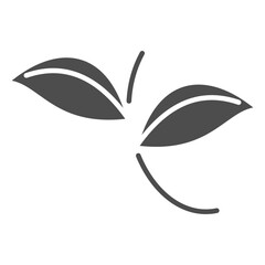 Eco Glyph Icon Element For Design