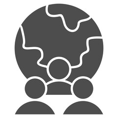 Society Glyph Icon Element For Design