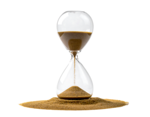 Clear Glass Hourglass With Brown Sand