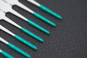 Soft Silicone Interdental Brushes, Blue Bristles, Orthodontic Interdental Cleaners for Braces and...