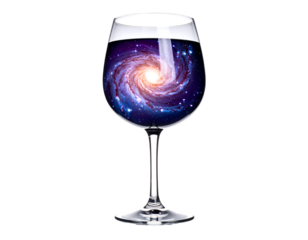 Galaxy Wine Glass Transparent Background