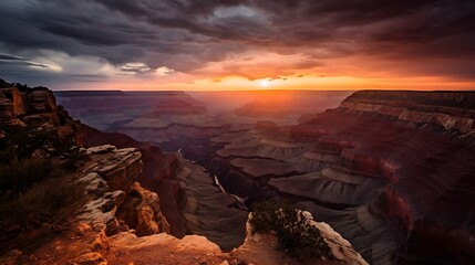 Grand Canyon Sunset Storm.