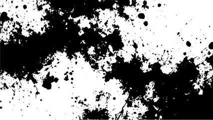 Abstract Grunge Ink Splatter Texture on White Background