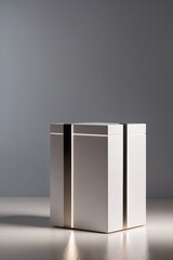 product advertising mockup white pedestal photo background clean scene minimal display branding isolated studio lighting modern photo for advertisement