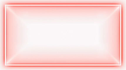 Intense red neon frame with layered light depth effect on a soft white background. Ideal for high-impact visual design and energetic digital themes.

