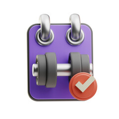 Fitness App Icon with Dumbbell