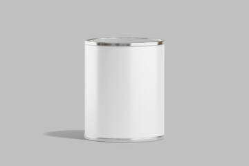 Metallic Can Mockup. 3D Render