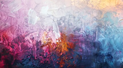 Fototapeta premium Abstract Painting with Vibrant Colors and Brushstroke Texture Background