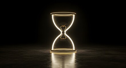 Hourglass time sandglass countdown timer gold light vintage deadline hour minute second past future
