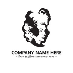 Head of queen logo company design vector illustration
