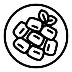 Rendang icon. Vector line icon	