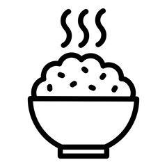 Rice icon. Vector line icon