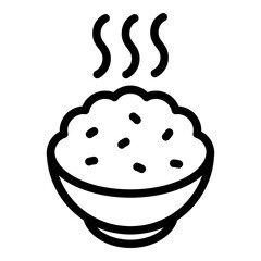 Rice icon. Vector line icon