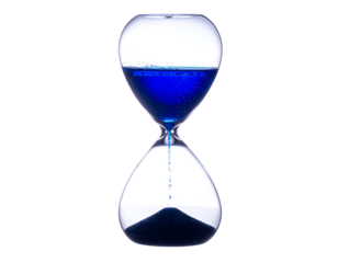 Blue Hourglass Isolated Transparent Background