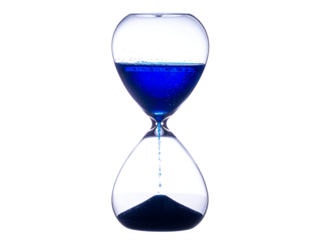 Blue Hourglass Isolated Transparent Background