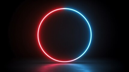 Neon circle, color split