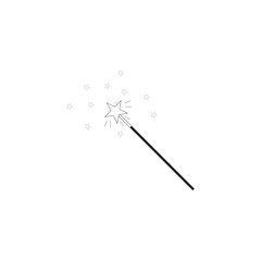 magic wand stick logo and vector template