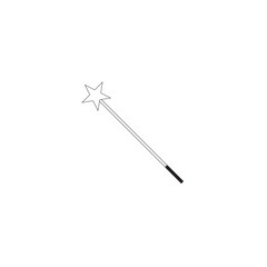 magic wand stick logo and vector template