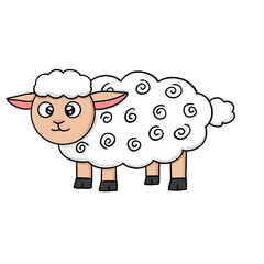 funny sheep cartoon