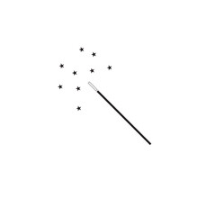 magic wand stick logo and vector template