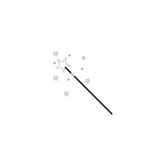 magic wand stick logo and vector template