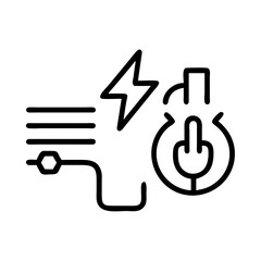 Energy saving and efficiency editable stroke outline icons set isolated on white background flat vector illustration. Alternative energy sources vector linear icons set. Ecology renewable energy .