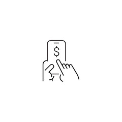 single outline icon operation related to payment. linier icon collection. editable stroke. vector illustration.