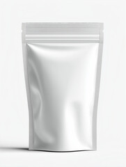 Blank White Stand-Up Pouch: Food Packaging Mockup