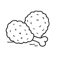 Fried Chicken a Crispy Southern Comfort Food Vector Illustration