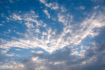 Blue sky background with clouds